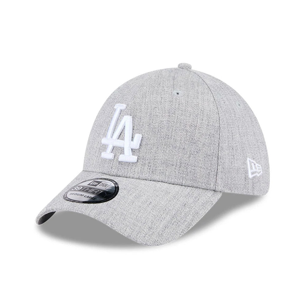 LA Dodgers MLB Heather Grey 39THIRTY Stretch Fit Cap-Benirox