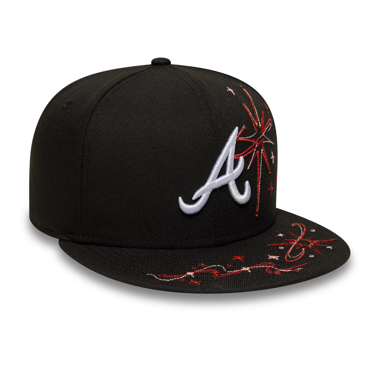 Atlanta Braves MLB Zodiac Black 59FIFTY Fitted Cap-Benirox
