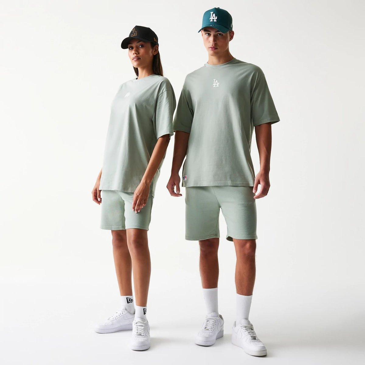 LA Dodgers MLB Midi Pastel Green Oversized T-Shirt-Benirox