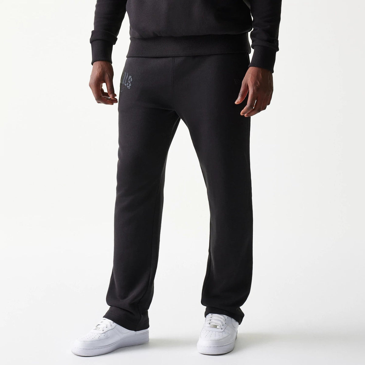 Chicago Bulls NBA Black Straight Leg Joggers-Benirox
