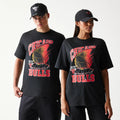 Chicago Bulls NBA Ball Graphic Black T-Shirt-Benirox