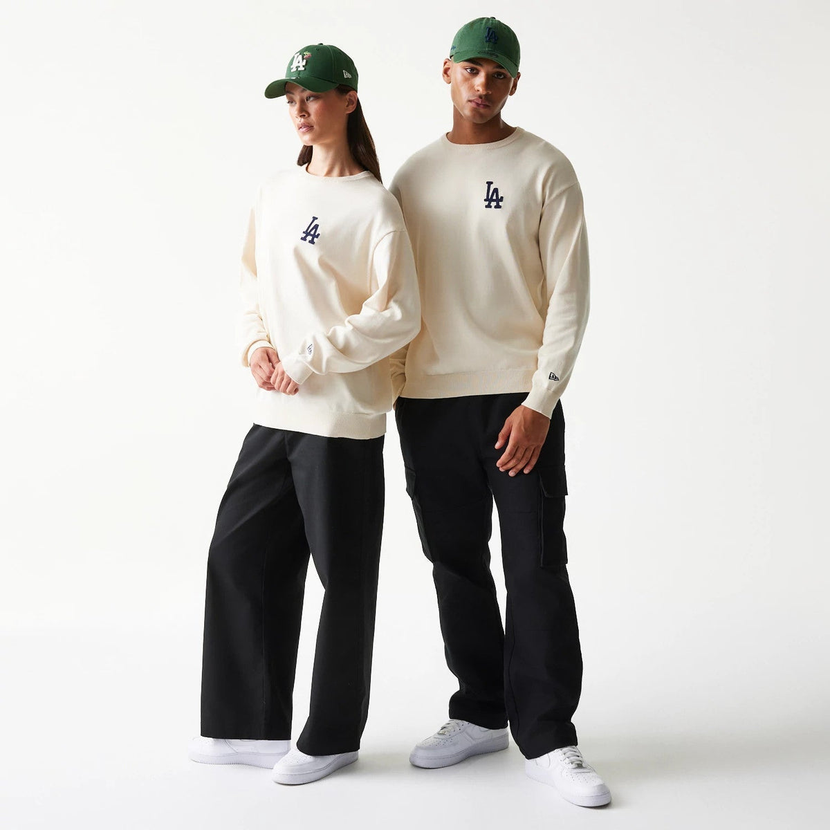 LA Dodgers MLB Essential Open White Knitted Sweater-Benirox