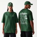 LA Dodgers MLB Baseball Graphic Dark Green Oversized T-Shirt-Benirox
