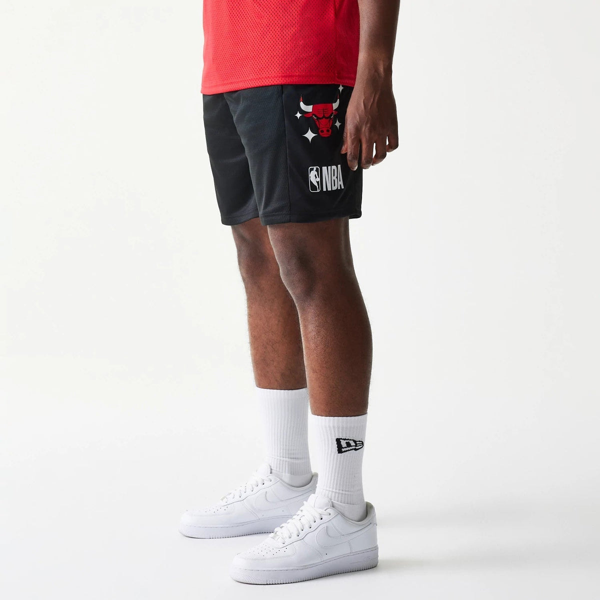 Chicago Bulls NBA Mesh Black Shorts-Benirox