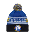 Chelsea FC Lion Crest Blue Bobble Knit Beanie Hat-Benirox