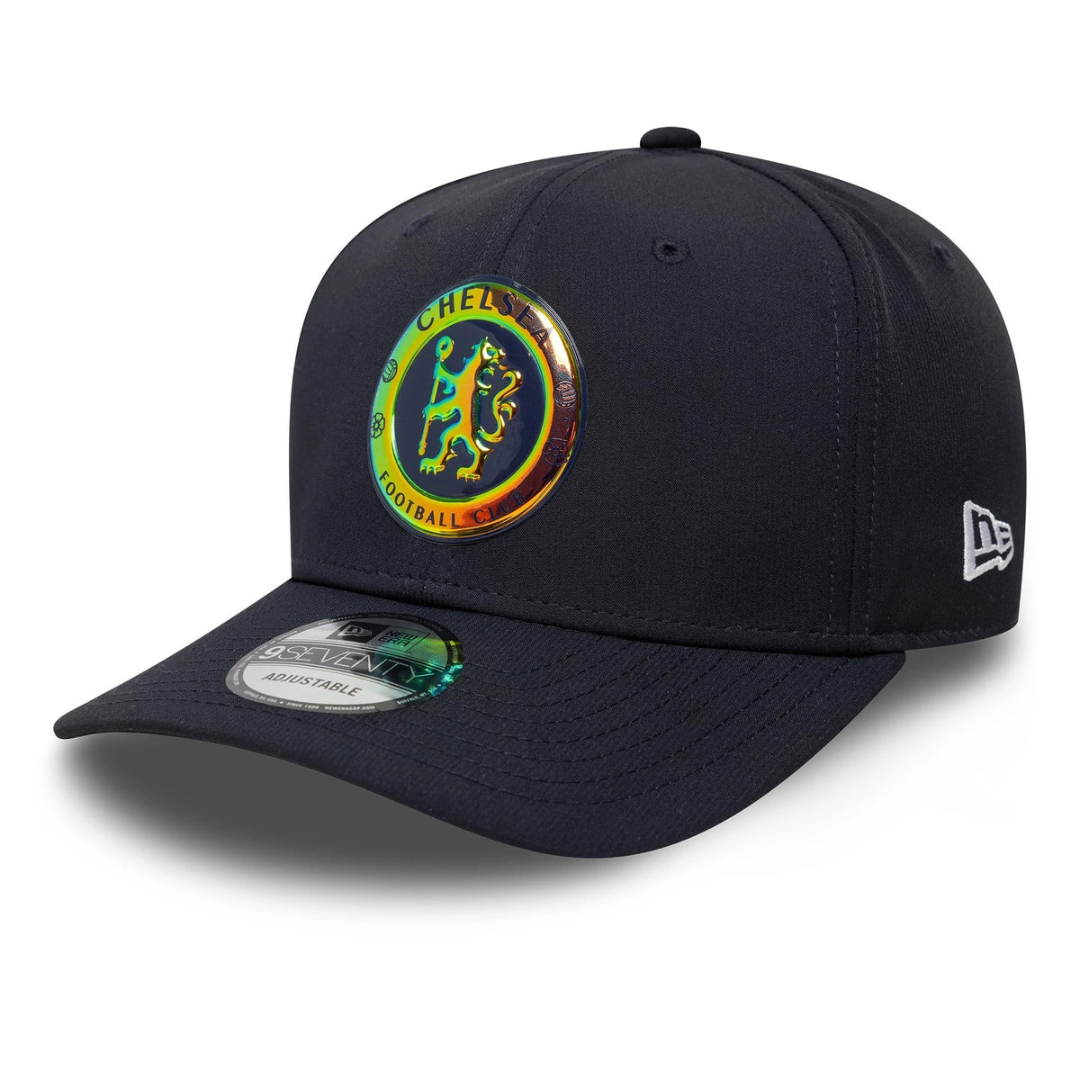 Chelsea FC Lion Crest Iridescent Navy 9SEVENTY Stretch Snap Cap-Benirox