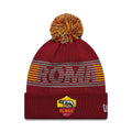 AS Roma Dark Red Bobble Knit Beanie Hat-Benirox