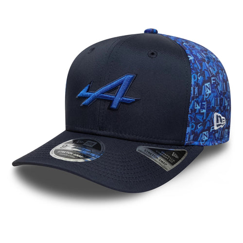 Alpine Racing All Over Print Navy 9FIFTY Stretch Snap Cap-Benirox