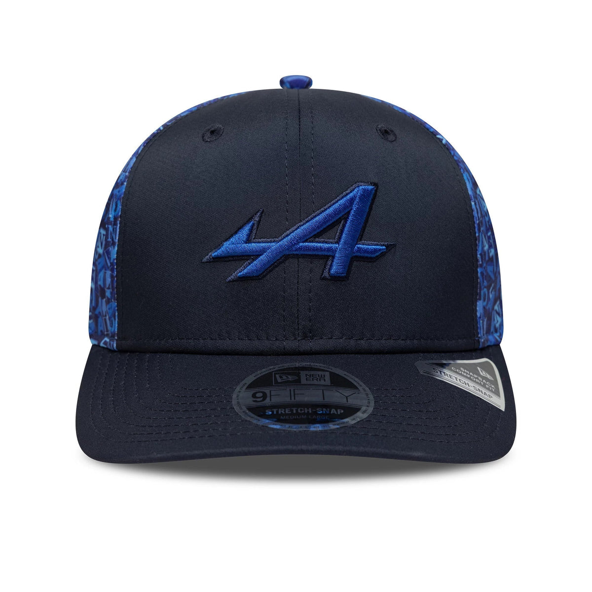 Alpine Racing All Over Print Navy 9FIFTY Stretch Snap Cap-Benirox