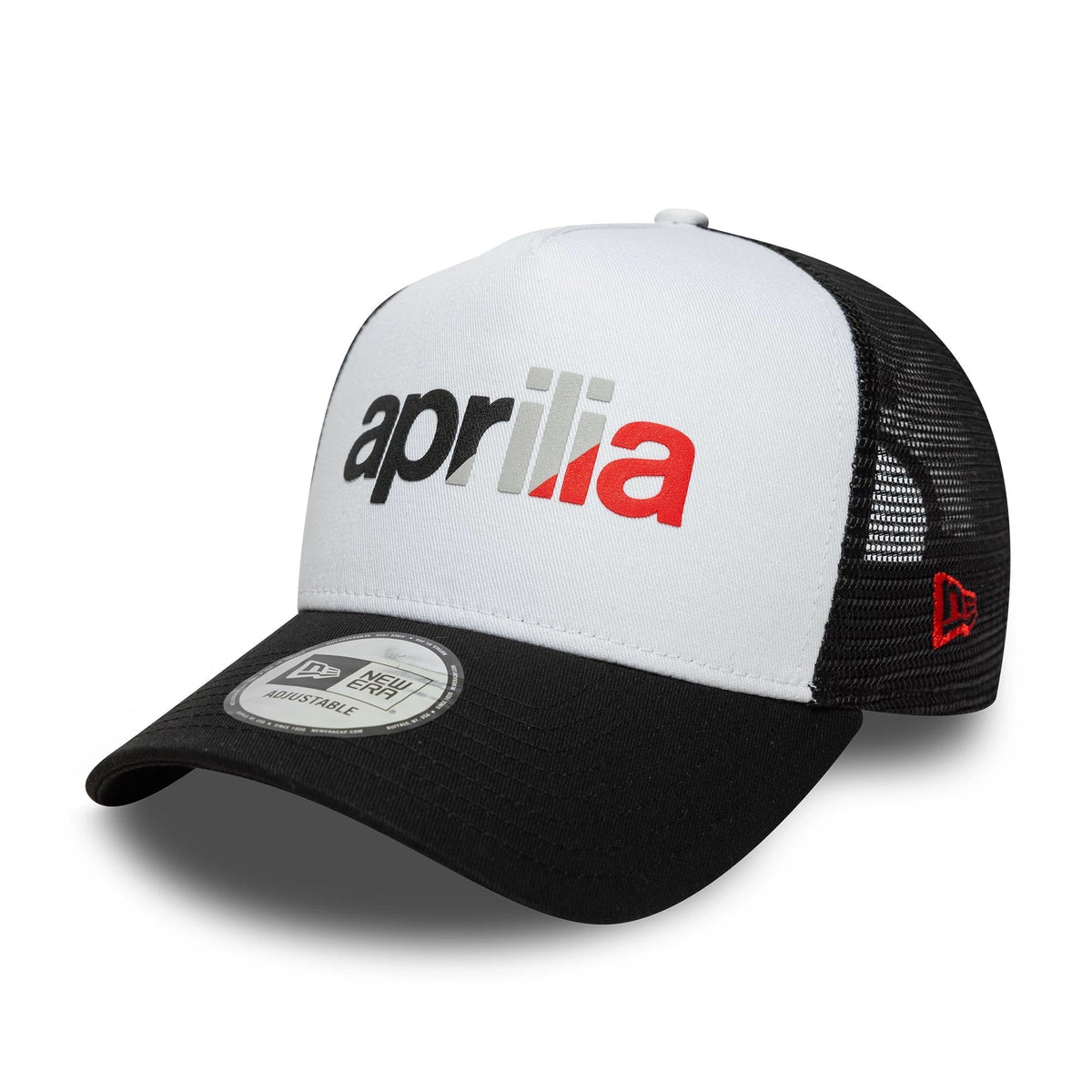 Aprilia Wordmark Black 9FORTY A-Frame Trucker Cap-Benirox