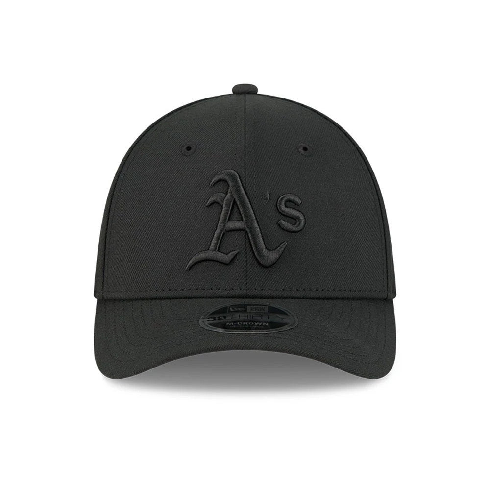 Athletics MLB Outline Black 39THIRTY M-Crown Stretch Fit Cap-Benirox