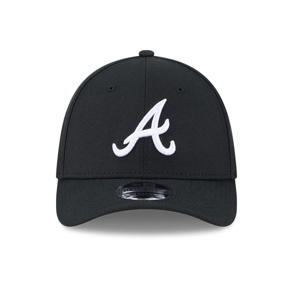 Atlanta Braves MLB Black 39THIRTY M-Crown Stretch Fit Cap-Benirox