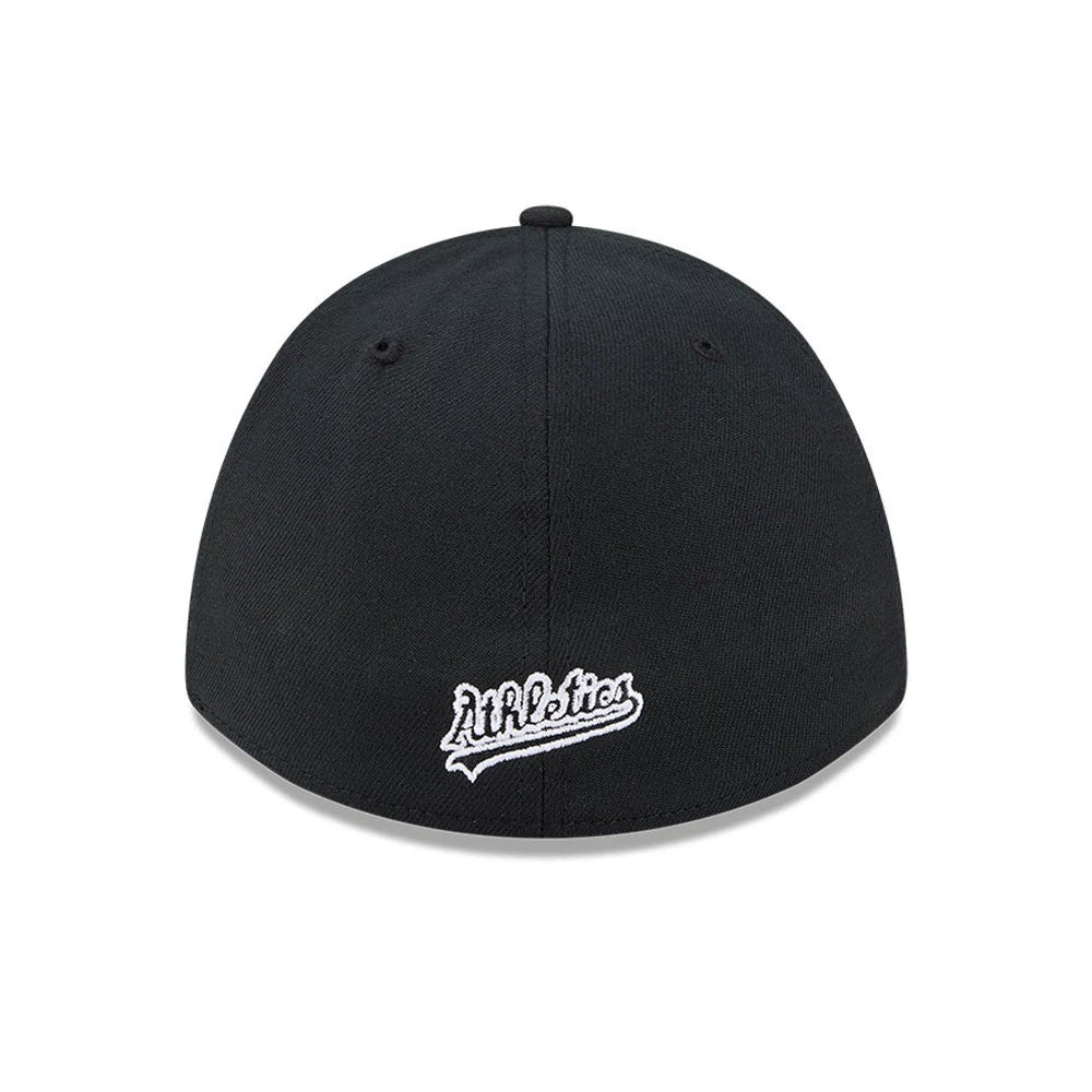 Athletics MLB Black 39THIRTY M-Crown Stretch Fit Cap-Benirox
