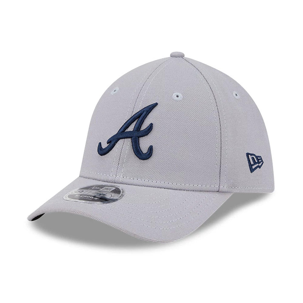 Atlanta Braves MLB Grey 39THIRTY M-Crown Stretch Fit Cap-Benirox