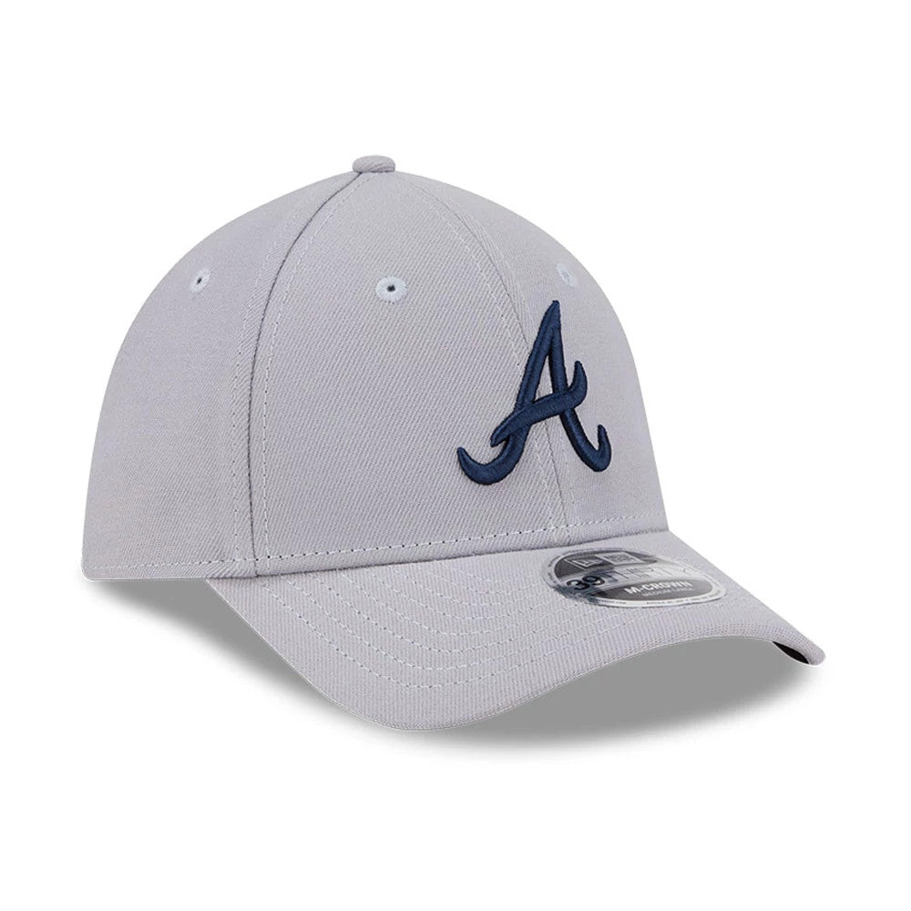 Atlanta Braves MLB Grey 39THIRTY M-Crown Stretch Fit Cap-Benirox