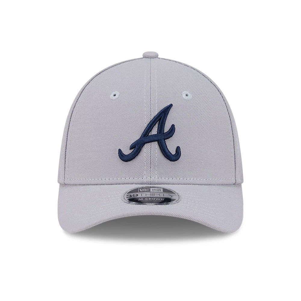 Atlanta Braves MLB Grey 39THIRTY M-Crown Stretch Fit Cap-Benirox