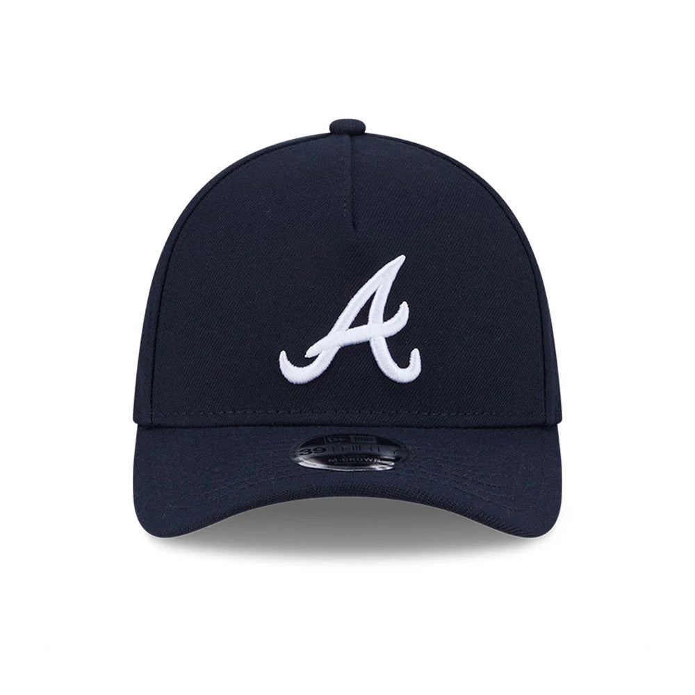 Atlanta Braves MLB Navy 39THIRTY M-Crown A-Frame Stretch Fit Cap-Benirox
