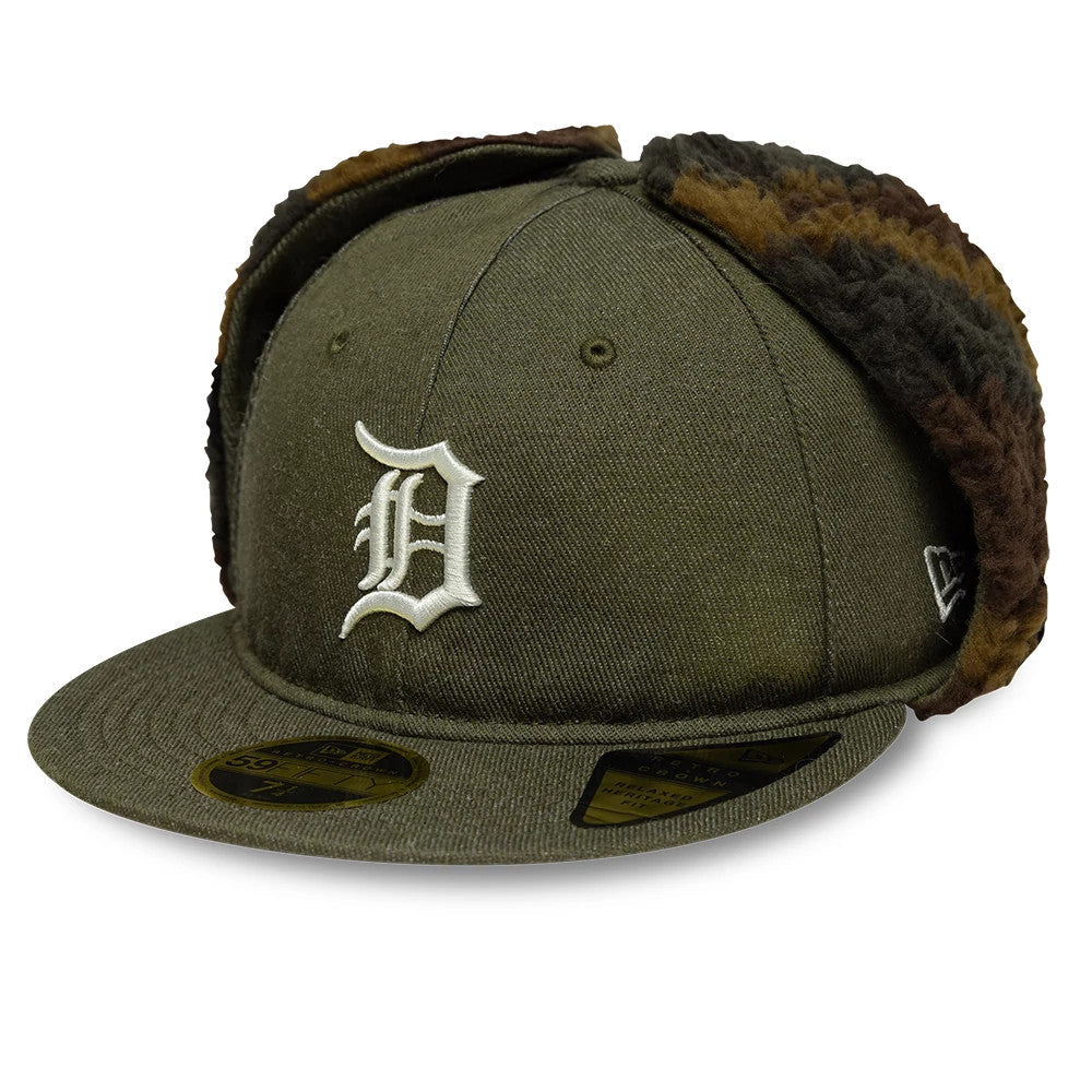 Detroit Tigers MLB Camo Open Green Retro Crown 59FIFTY Fitted Cap-Benirox