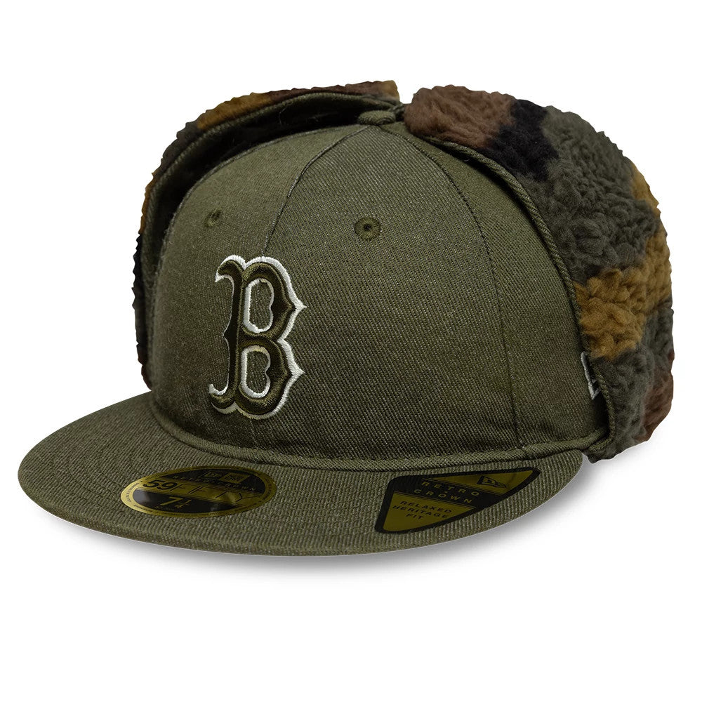 Boston Red Sox MLB Camo Open Green Retro Crown 59FIFTY Fitted Cap-Benirox