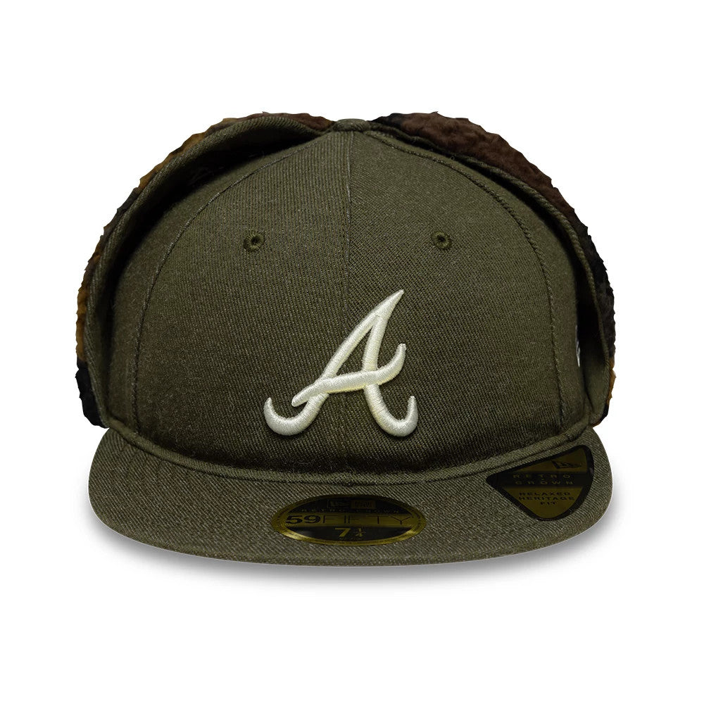 Atlanta Braves MLB Camo Open Green Retro Crown 59FIFTY Fitted Cap-Benirox