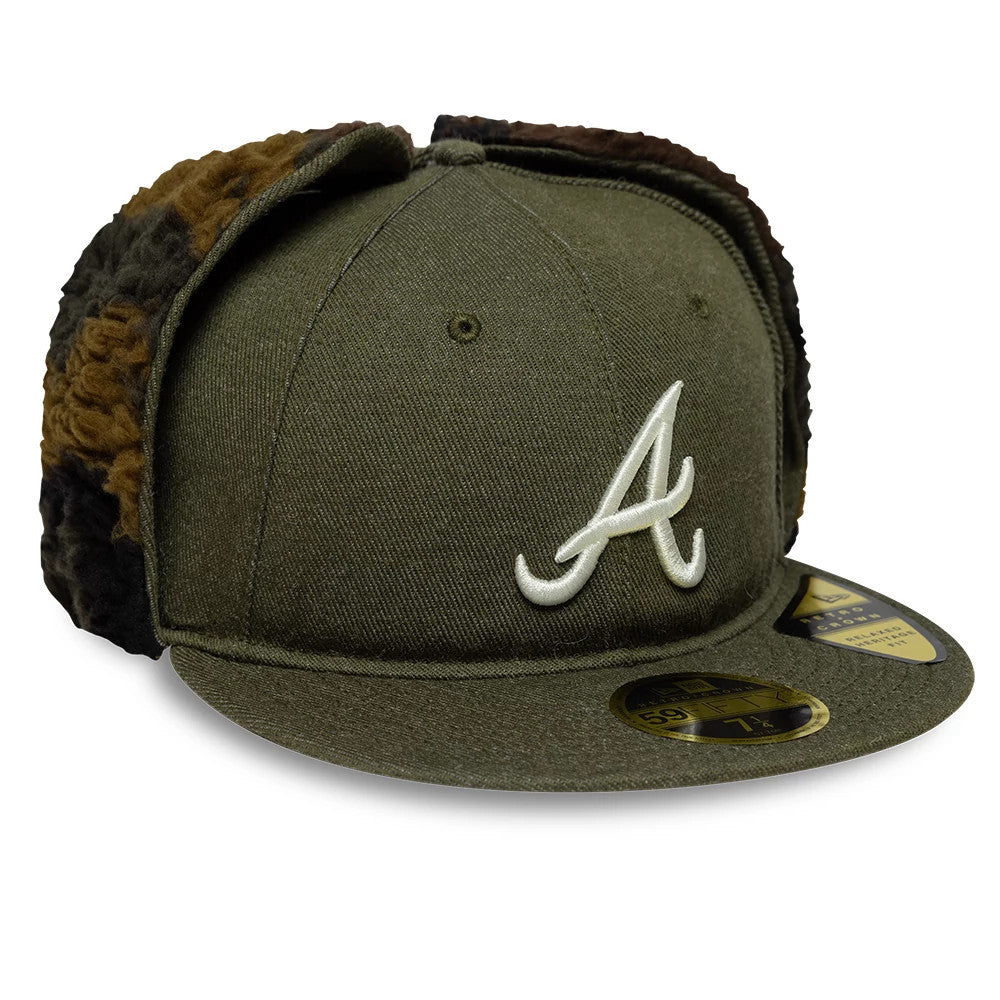 Atlanta Braves MLB Camo Open Green Retro Crown 59FIFTY Fitted Cap-Benirox