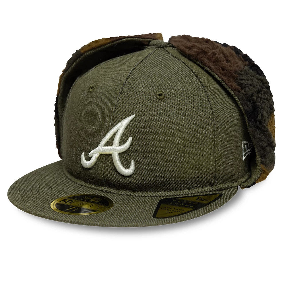 Atlanta Braves MLB Camo Open Green Retro Crown 59FIFTY Fitted Cap-Benirox