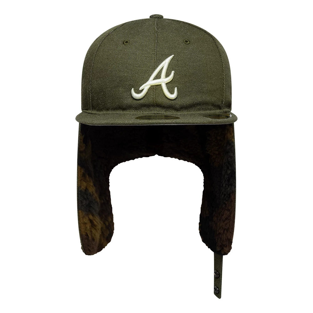 Atlanta Braves MLB Camo Open Green Retro Crown 59FIFTY Fitted Cap-Benirox