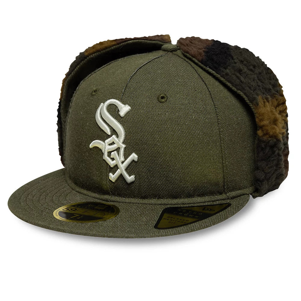 Chicago White Sox MLB Camo Green Retro Crown 59FIFTY Fitted Cap-Benirox