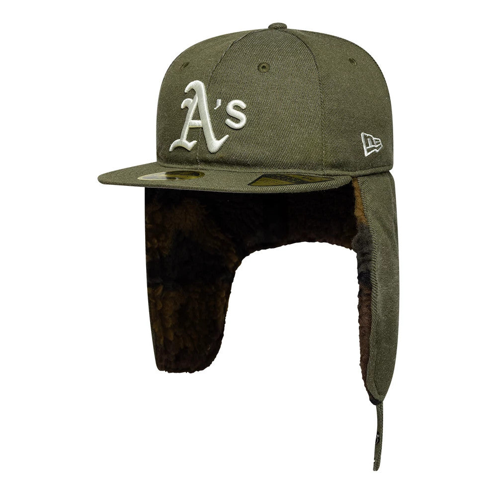 Athletics MLB Camo Open Green Retro Crown 59FIFTY Fitted Cap-Benirox