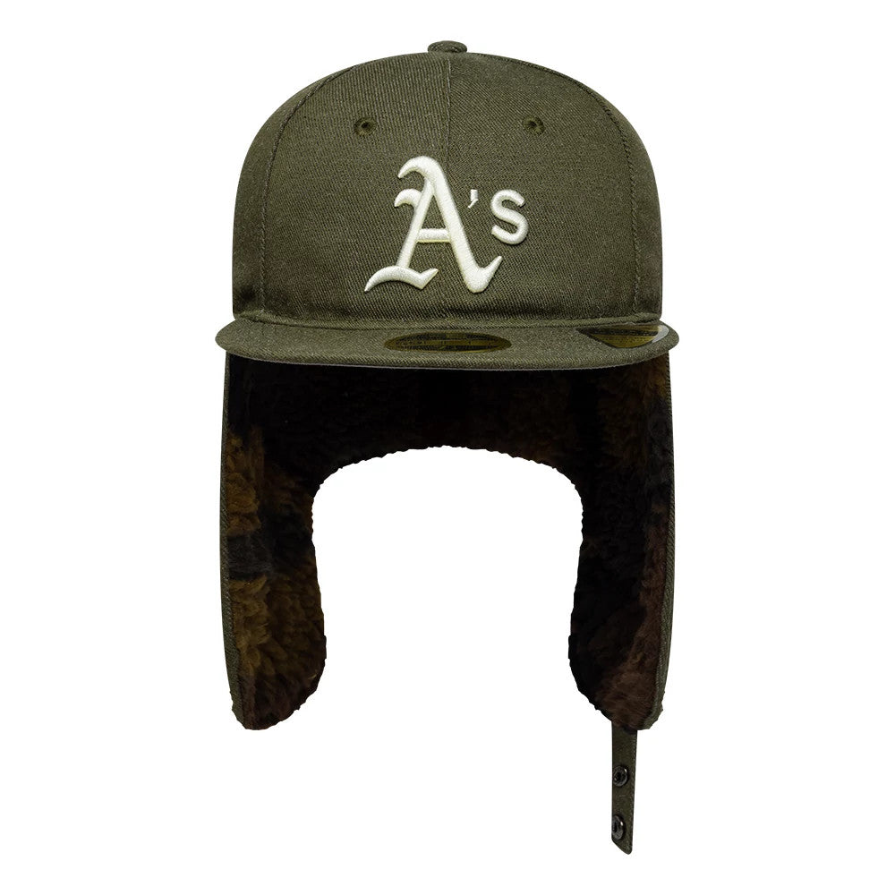 Athletics MLB Camo Open Green Retro Crown 59FIFTY Fitted Cap-Benirox