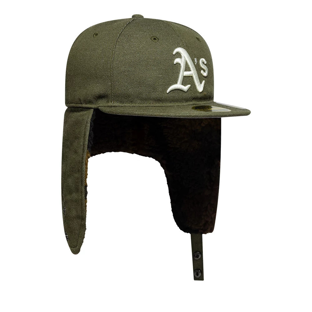 Athletics MLB Camo Open Green Retro Crown 59FIFTY Fitted Cap-Benirox