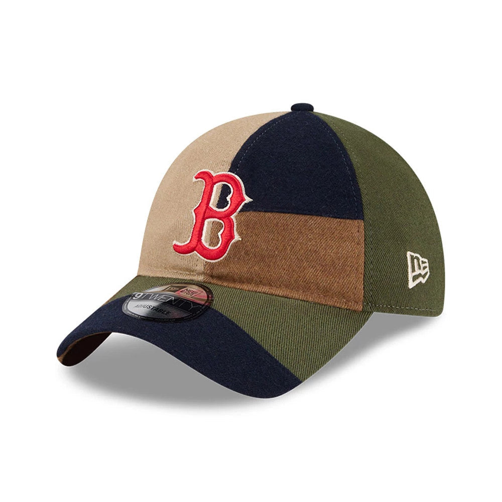 Boston Red Sox MLB Patchwork Open Brown 9TWENTY Adjustable Cap-Benirox