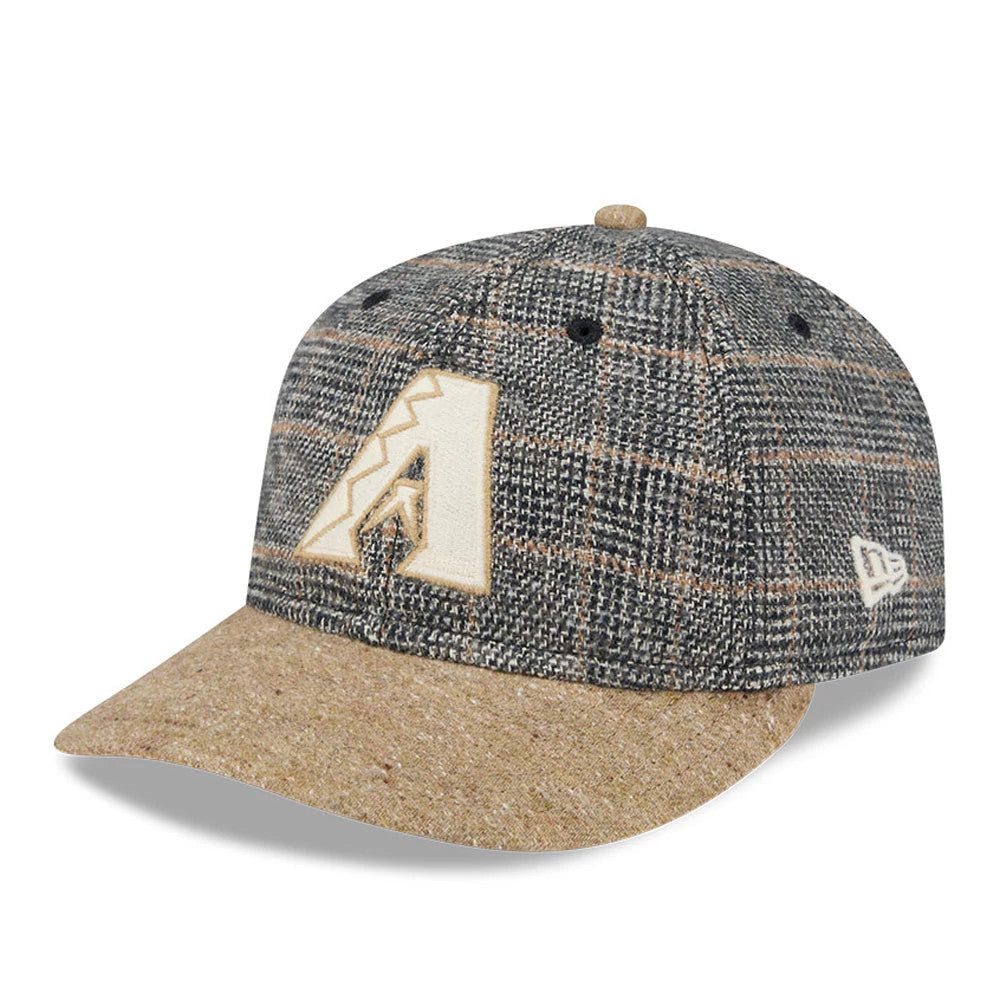 Arizona Diamondbacks MLB Vintage Tweed Open Blue Retro Crown 59FIFTY Fitted Cap-Benirox