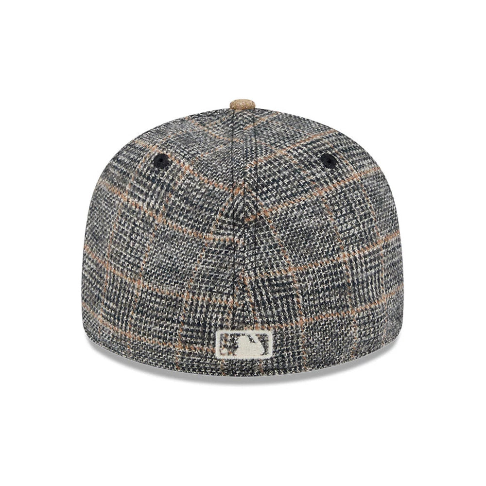 Arizona Diamondbacks MLB Vintage Tweed Open Blue Retro Crown 59FIFTY Fitted Cap-Benirox
