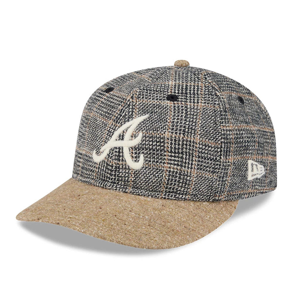 Atlanta Braves MLB Vintage Tweed Open Blue Retro Crown 59FIFTY Fitted Cap-Benirox