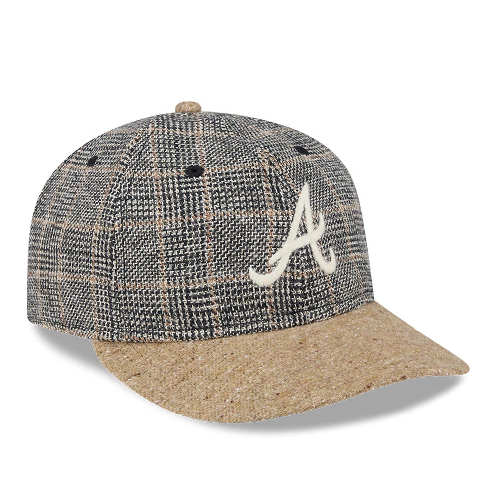 Atlanta Braves MLB Vintage Tweed Open Blue Retro Crown 59FIFTY Fitted Cap-Benirox