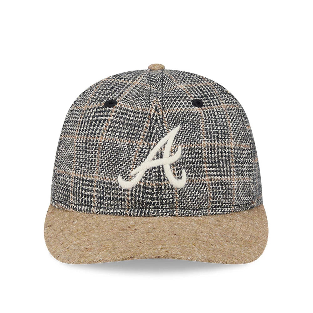 Atlanta Braves MLB Vintage Tweed Open Blue Retro Crown 59FIFTY Fitted Cap-Benirox