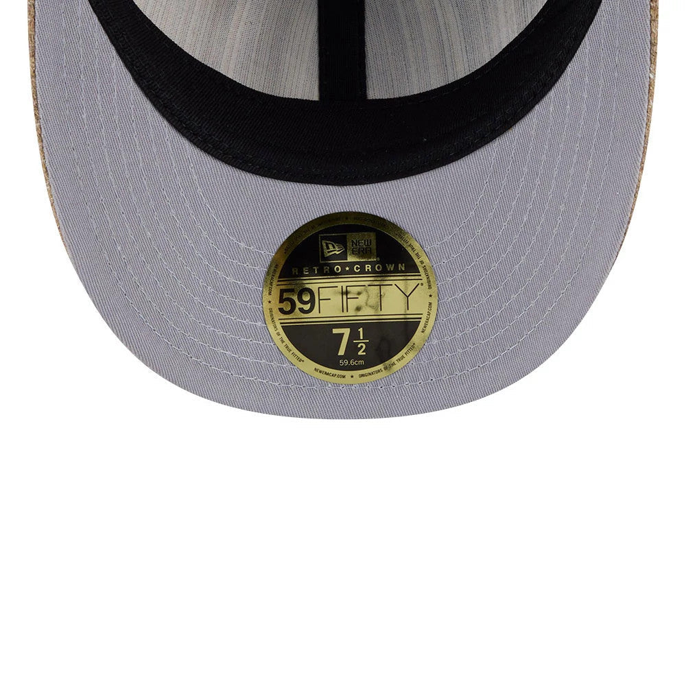 Atlanta Braves MLB Vintage Tweed Open Blue Retro Crown 59FIFTY Fitted Cap-Benirox