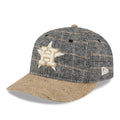 Houston Astros MLB Vintage Tweed Open Blue Retro Crown 59FIFTY Fitted Cap-Benirox