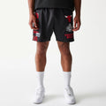 Chicago Bulls NBA Match Black Oversized Shorts-Benirox