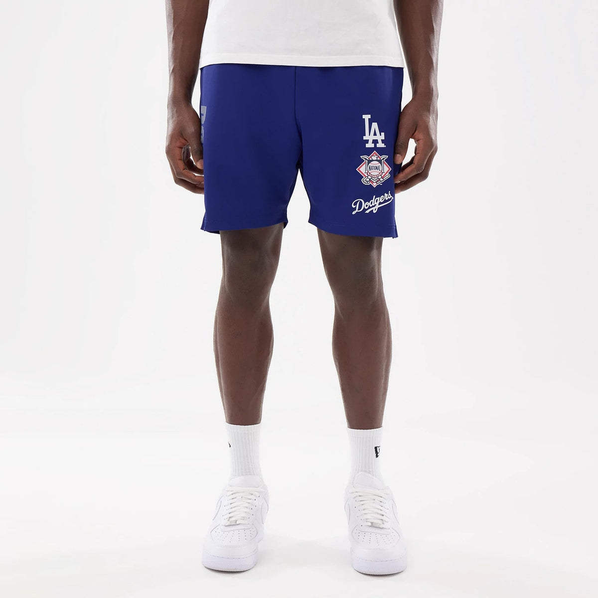 LA Dodgers MLB Match Dark Blue Oversized Shorts-Benirox