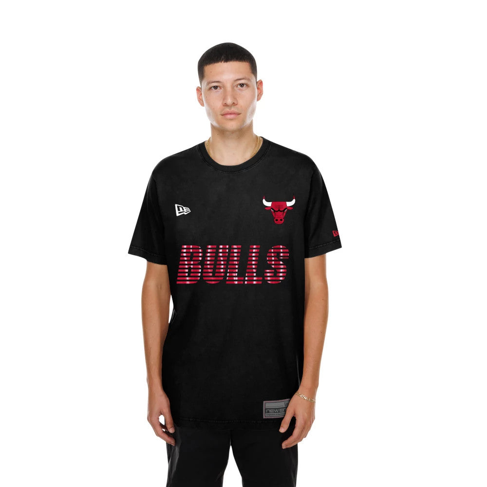 Chicago Bulls NBA Match Black T-Shirt-Benirox