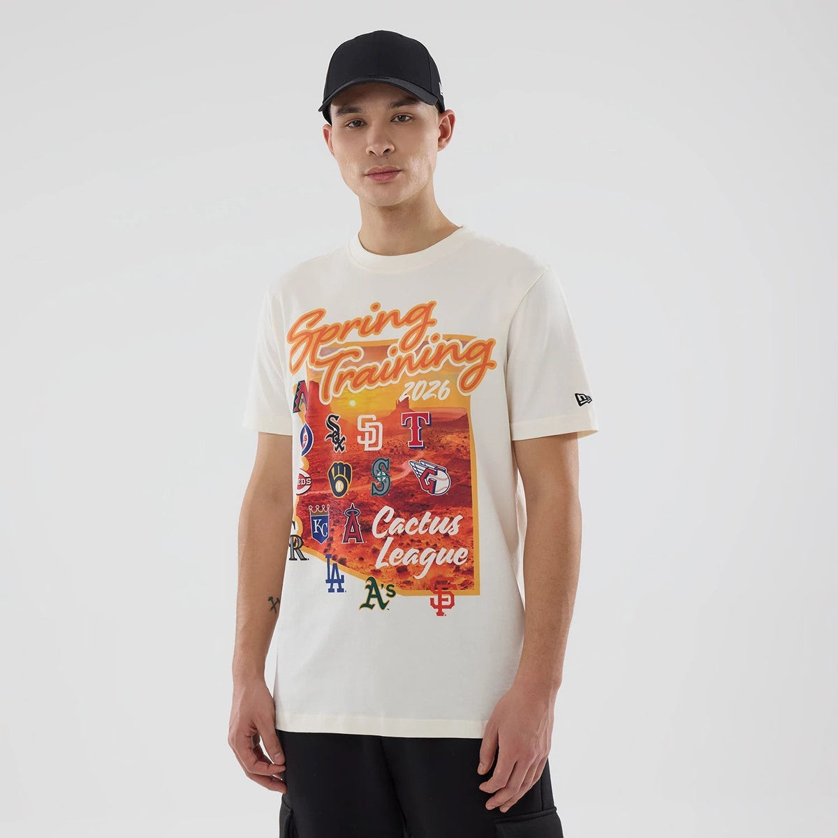 Cactus League Logo MLB Spring Training 2026 Cream T-Shirt-Benirox
