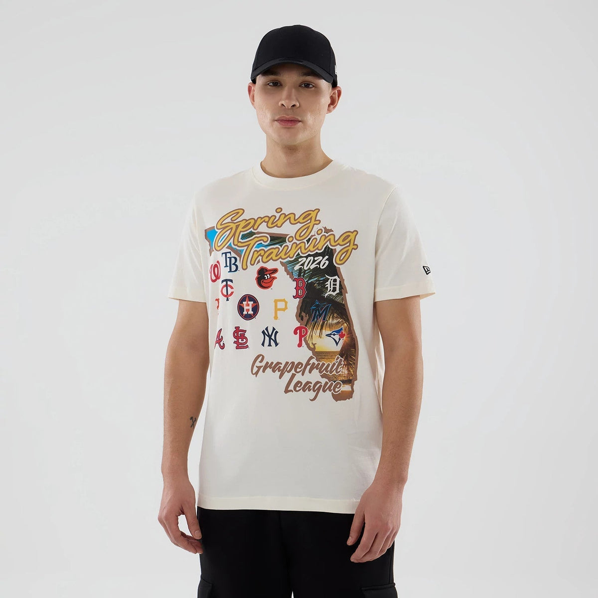Grapefruit League Logo MLB Spring Training 2026 Cream T-Shirt-Benirox