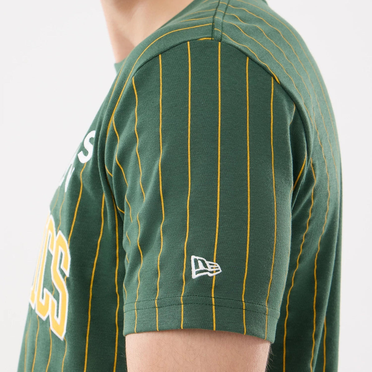 Athletics MLB Pinstripe Dark Green T-Shirt-Benirox
