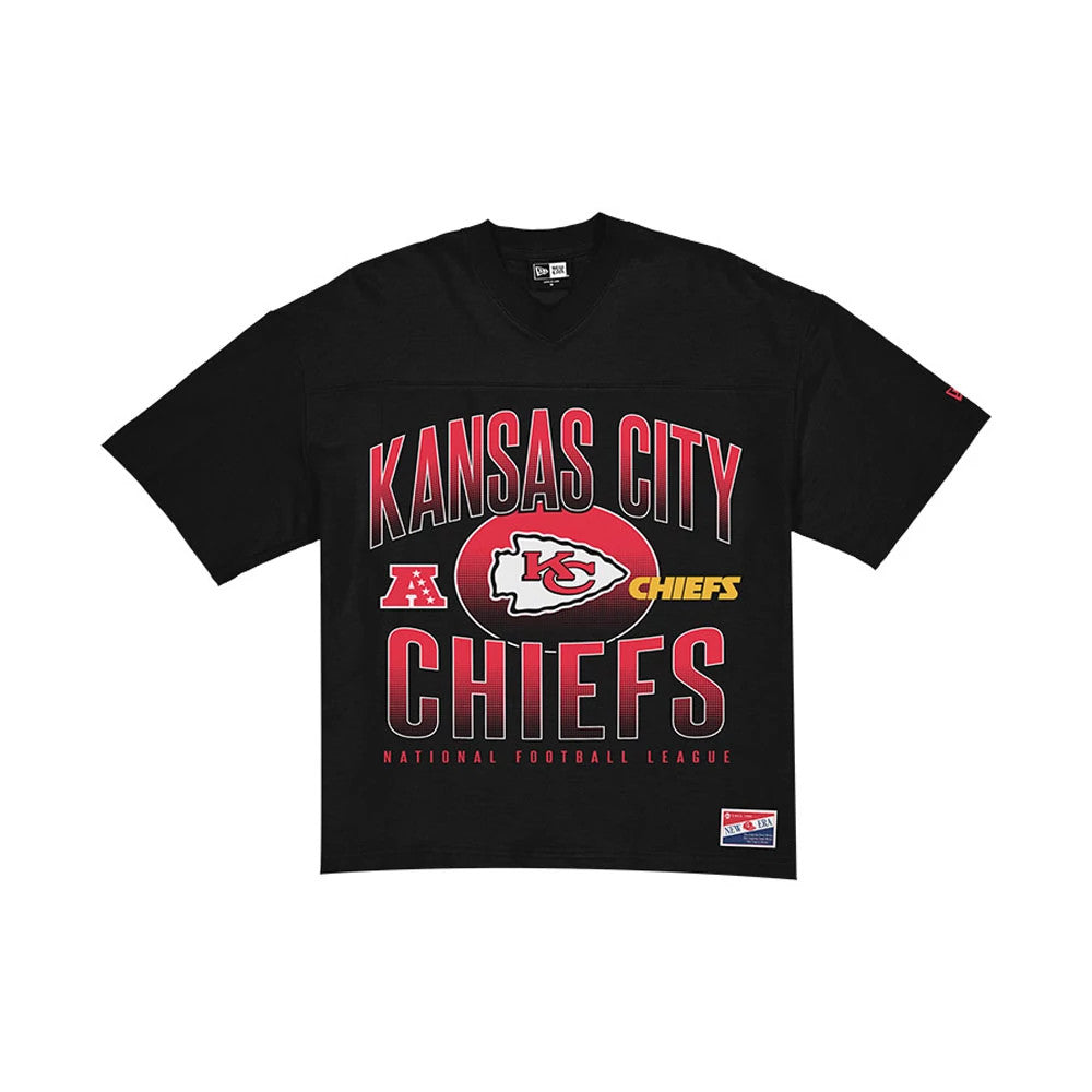 Kansas City Chiefs NFL Black Boxy T-Shirt-Benirox