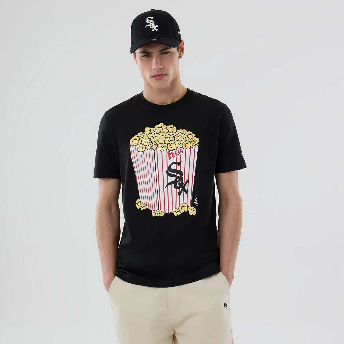 Chicago White Sox MLB Popcorn Black T-Shirt-Benirox