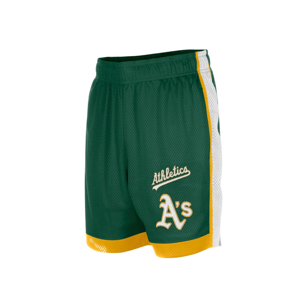 Athletics MLB Dark Green Mesh Shorts-Benirox