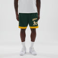 Athletics MLB Dark Green Mesh Shorts-Benirox