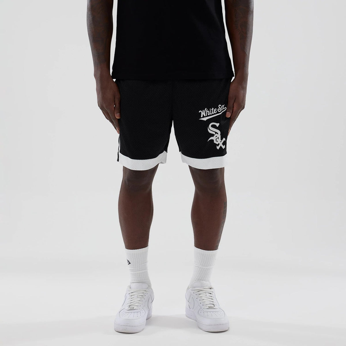 Chicago White Sox MLB Black Mesh Shorts-Benirox